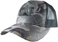Caterpillar CAT Equipment Camo Explorer Grey Camouflage Black Mesh Cap / Hat