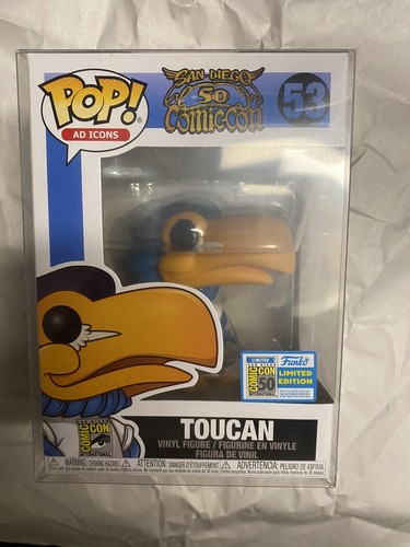 Funko Pop! Ad Icons Toucan #53 SDCC Comic Con 2019 Exclusive + Protector Funko Pop! Ad Icons Toucan #53 SDCC Comic Con 2019 Exclusive + Protector | Funko Pop | 2 Funko Pop! Ad Icons Toucan #53 SDCC Comic Con 2019 Exclusive + Protector | Funko Pop