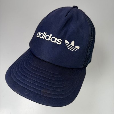 Adidas Trucker Cap Men's Adjustable Snapback Navy Blue White Logo