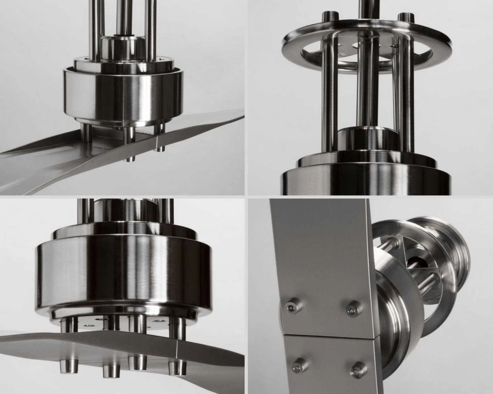 Ventilador de techo interior Progress Lighting Spades 60 palas 56" 2 aspas - cromado Foto 2 de 4