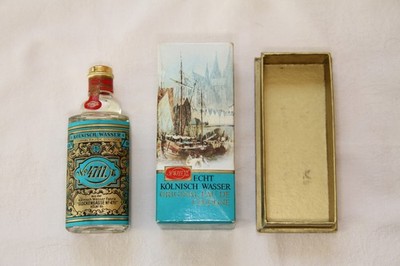 4711 Echt Kölnisch Wasser mit Verpackung Segelschiff Eau de Cologne Köln alt
