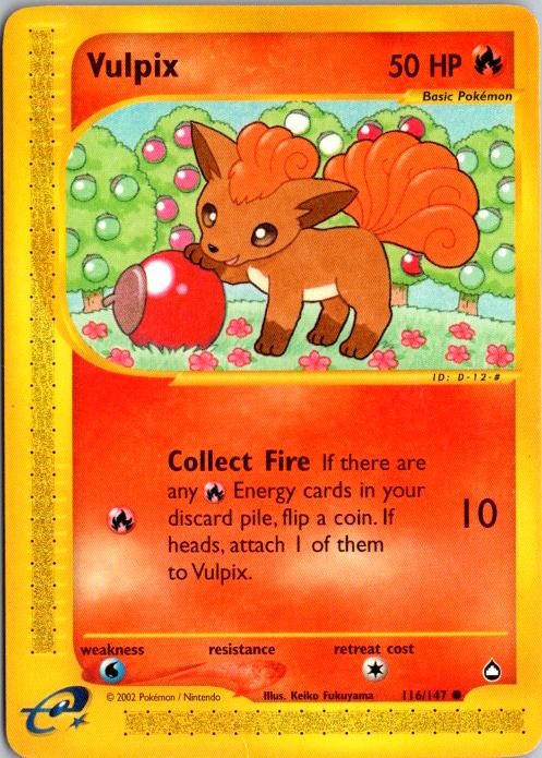 VULPIX 116/147 COMMON AQUAPOLIS POKEMON HP