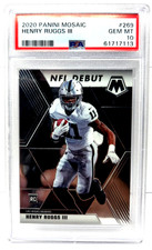 2020 Mosaic NFL Debut HENRY RUGGS III RC Rookie Football Card PSA 10 GEM MINT. rookie card picture