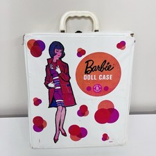 Mattel Mod Barbie Doll Carrying Case Vintage 1002 Vinyl Wardrobe Box 1960s