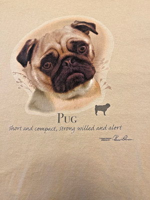 PUG  Long Sleeve Shirt Cotton  XL Beige. Howard Robinson Collection