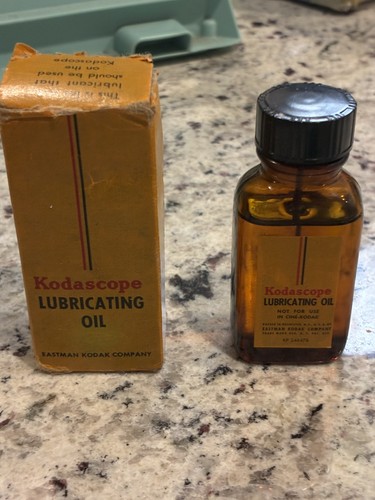 Kodak Kodascope Lubricating Oil w/Box & Dipper Vintage Eastman Kodak 95% full