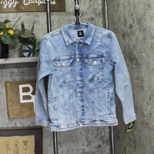 Art Class Girls Denim Button Front Oversized Jacket 88031681 Blue Denim XL - Picture 4 of 8