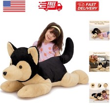 32inch Giant German Shepherd Dog Stuffed Animals, Large Stuffed Dog Plush, Bi...