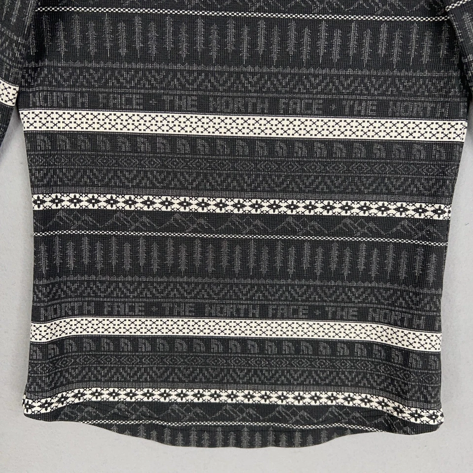 North Face Shirt Women Medium Black Nordic Waffle Base Layer Athletic Holiday - Image 3 of 4