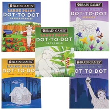 Brain Games Large Print Dot to Dot Set/5