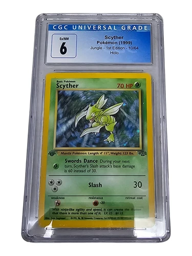 Scyther 10/64 Jungle Holo 1st Edition CGC 6 Ex/NM 5225