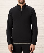Pact Men's Stash French Terry Quarter Zip Large Black Top Outerwear