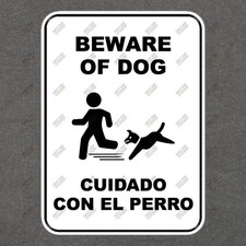 Warning Sign Beware of Dog Safety Notice for Homes, Businesses, and 764035