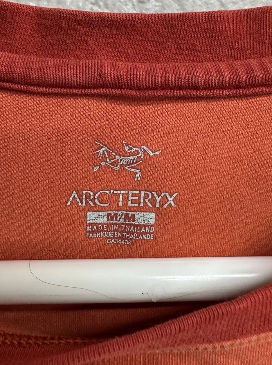ARC'TERYX T shirt Arcteryx arancione rosso raglan elasticizzata performance escursionismo uomo media