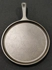 New ListingVintage Lodge USA 90G Cast Iron Round Flat Griddle Grill Skillet Pan 10 1/2”