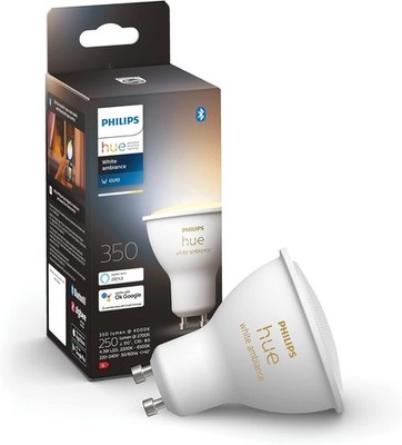 Philips Hue Smart Glühbirne White Ambiance GU10 für Wohnzimmer Schlafzimmer