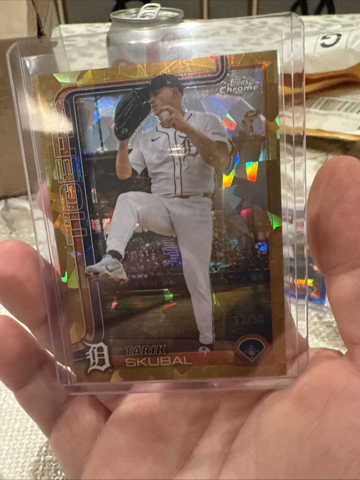 TARIK SKUBAL 2025 Topps Chrome Sapphire Gold 33/50 - Tigers IV Image Variation