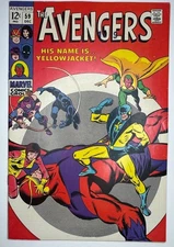 Avengers #59 Marvel 1968 (VF+) | Hank Pym becomes Yellowjacket | 3rd Vision