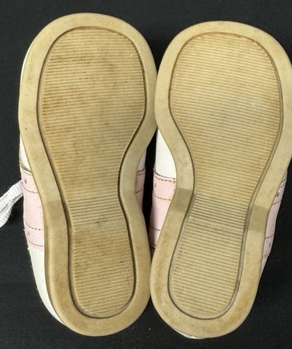 Vintage Toddler Time Pink & White Baby Saddle Shoes Size 3M Made In USA - Picture 9 of 12