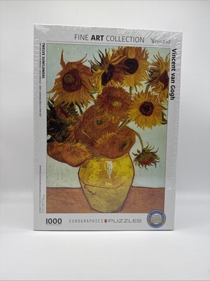 Eurographics Puzzles Museum Collection Van Gogh 12 Sunflowers 1000 Pieces NIB