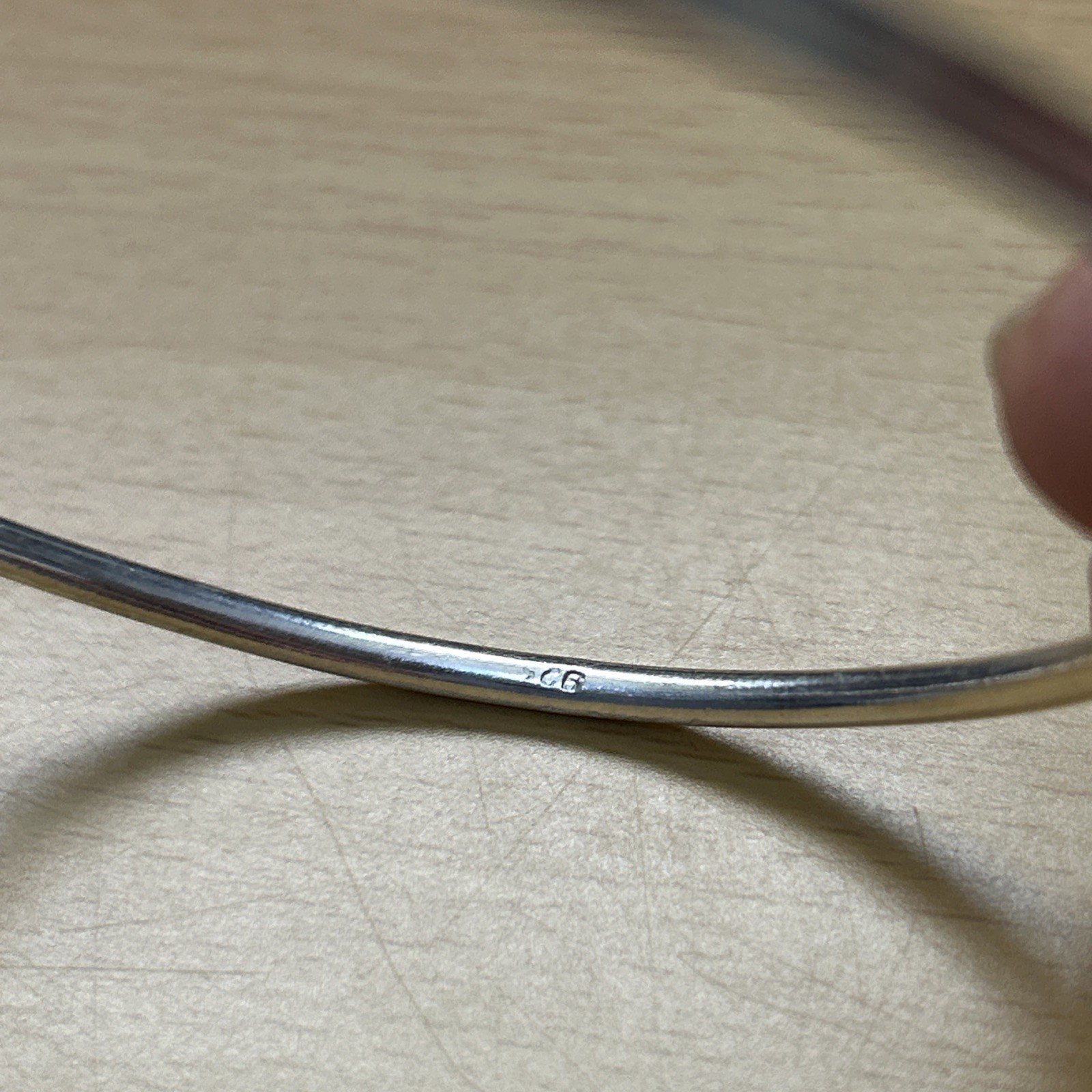 925 Silver Torque Bangle / size large - image 6