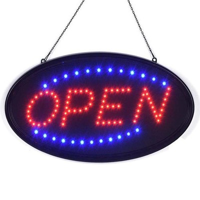 LED Open Sign, 19''x10'' Bright High Visibility Advertisement Board Electric Di...