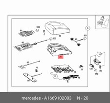 Mercedes-Benz Auflage fahrerkissen GLE W166 A1669102003 Original Neu Mercedes-Benz Auflage fahrerkissen GLE W166 A1669102003 Original Neu
