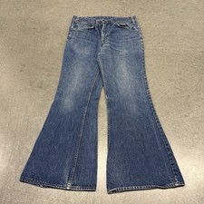 Vintage 70s Levi  s 684 Orange Tab Bell Bottom Flare Jeans Men's Size 30x30