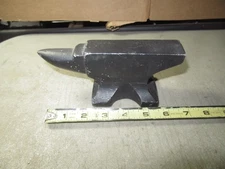 small vintage student made home use anvil aluminum painted black 6 7/8'' long