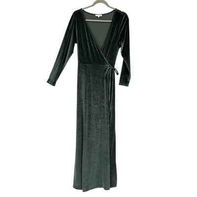 chinese dress ladies Elegant Velvet Maxi Dress with V Neckline and Short Sleeves – Rebecca James  (formerly Curvy Chic Boutique) main image 1