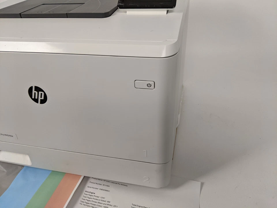 HP Color LaserJet Pro M454dw Laser Printer Duplex Wireless NO TONER Pages 12341 - Image 3 of 4