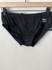 Speedo Solid Black Endurance  Brief Swimsuit Men's NWT Size 32  45
