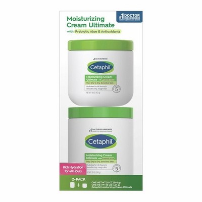 Cetaphil Moisturizing Cream Ultimate with Prebiotic Aloe,Dry Sensitive Skin,20oz