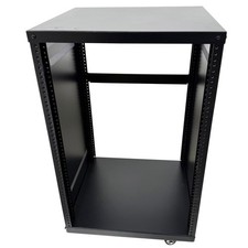 12U Open Frame Server Rack with 4 Casters Mobile Under-Desk Server Stand