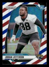 2024 Panini Prizm #358 Jordan Jefferson RC Rookie Red White and Blue Jaguars