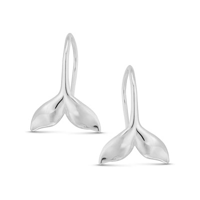 Whale Tail Dangle Earrings 925 Sterling Silver Jewelry for Women Ocean Gift