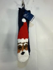Old Navy Cozy Fuzzy Comfy Women's One Size Dark Color Santa Claus 1 Pair Socks