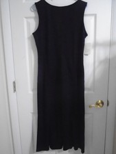 NEW A New Day Solid Black Sleeveless Fit  Flare Midi Dress Size Medium