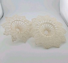 Crochet Bouquet Collar Holder Cream Color Set Of 2