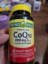 Spring Valley CoQ10 Rapid Release Softgels Heart Supplement 60 Softgels 200mg ❤️