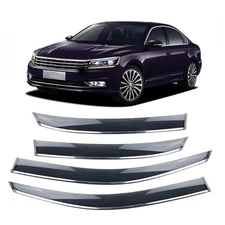 Rain Guards Suitable for 2011-2018 Passat,Window Visor,Dark Smoke 