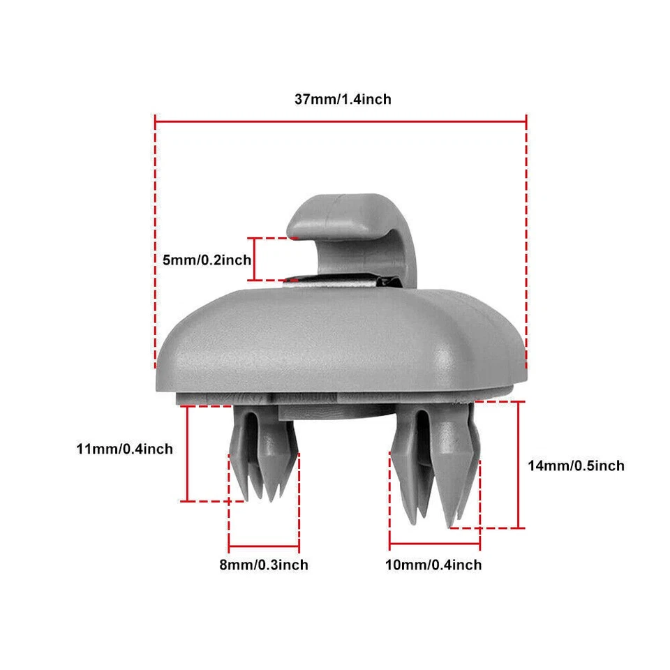 8U0857562A Parasol Gris Clip Soporte Para Audi A3 S3 A4 S4 A5 S5 Q3 Q5 Quattro Foto 2 de 4