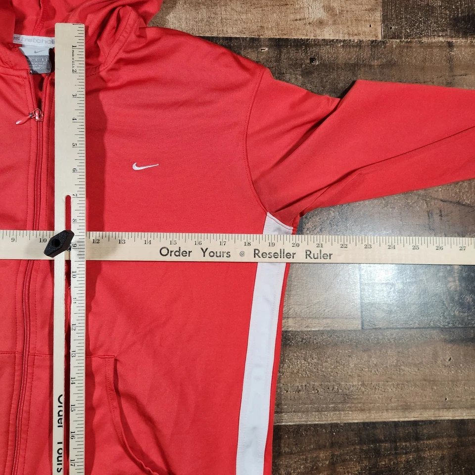 Sudadera con capucha vintage Y2K Nike jóvenes niñas grande 14-16 roja atletismo Foto 4 de 4