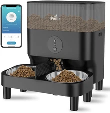 Automatic Wifi Pet Feeder for 2 Pets, 5L/21 Cup Capacity, 1-10 Meals per Day, Ad