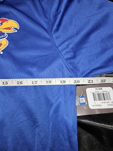 Russell Blue KU Kansas Jayhawks Poloshirt Herren Medium 38-40 Neu mit Etikett  - Bild 11 von 12