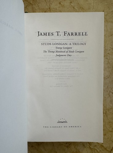 JAMES T. FARRELL Studs Lonigan: A Trilogy 2004 Library of America Stoffschuber - Bild 8 von 9