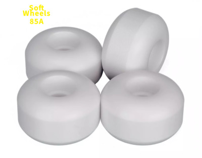 BLANK WHEELS White 52mm 85A (Weich) Soft Skateboard Rollen 52mm- 4 Rollen(1 Set)