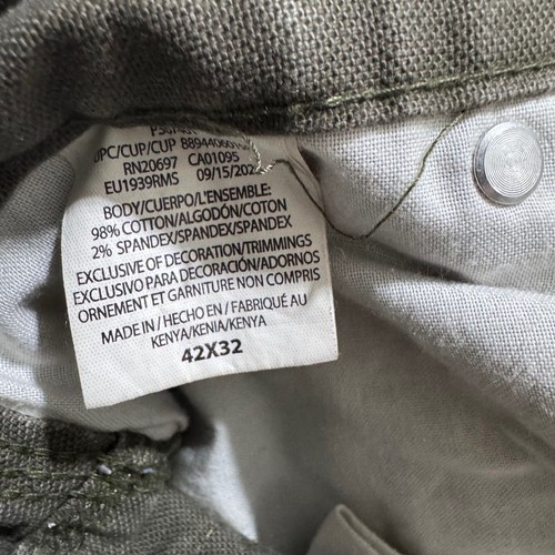 Vintage Y2K Dickies Carpenter Pants Work Utility Olive Green Cotton Blend 42x32 - Picture 8 of 8