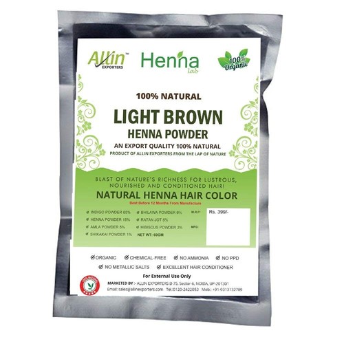 Colorant Capillaire Au Henné Naturel Et Biologique Allin - Poudre - Plusieurs Nuances - Date Péremption 01/2027