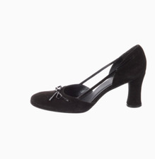 STUART WEITZMAN Black D'orsay Bow Pumps Heels Size 10 B